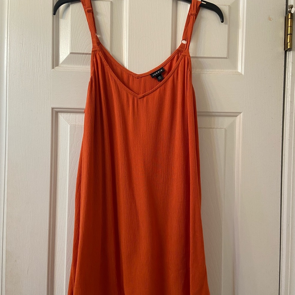 Torrid orange flowy tank top size 00